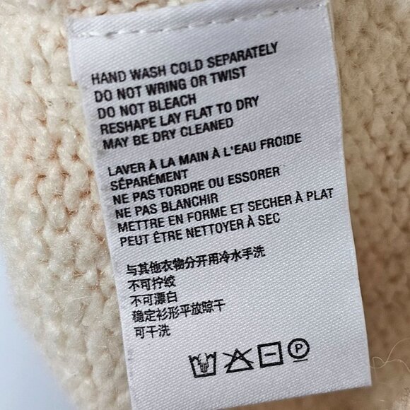 Anthropologie Oversize Maggie Bell Sleeves Knit Pullover Sweater Cream Women's M - Picture 7 of 13